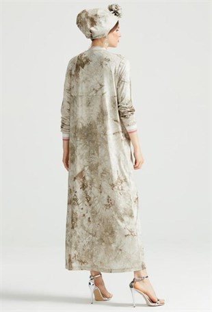 Batik Desenli Elbise Taş
