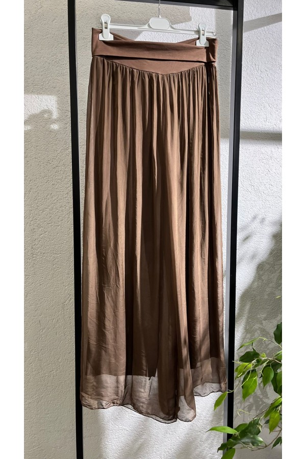 ŞİFONLU PANTOLON KAHVERENGİ
