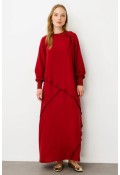 RİBANA ELBİSE bordo