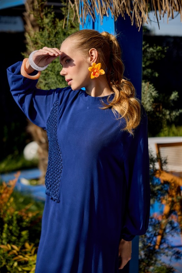 LEONA ELBİSE LACİVERT